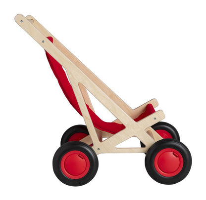 Puppenbuggy rot als Puppenwagen aus Holz