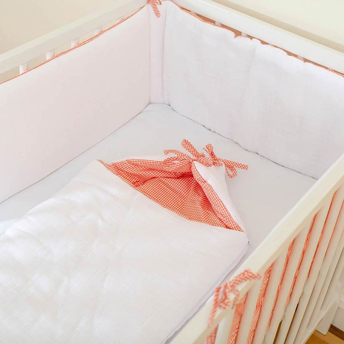 Weißes Babynest aus Bio-Baumwolle - verysuperb