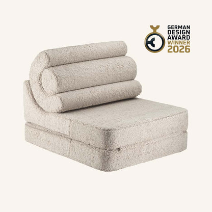 2 in 1 Sessel und Bett Flipster für Kinder Teddystoff | wigiwama