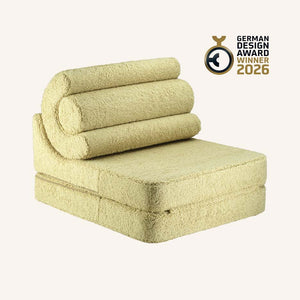 2 in 1 Sessel und Bett Flipster für Kinder Teddystoff | wigiwama