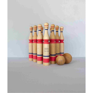 Wooden Story – Holz-Bowling-Set | Rot