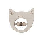 Wooden Rattle - Cat
