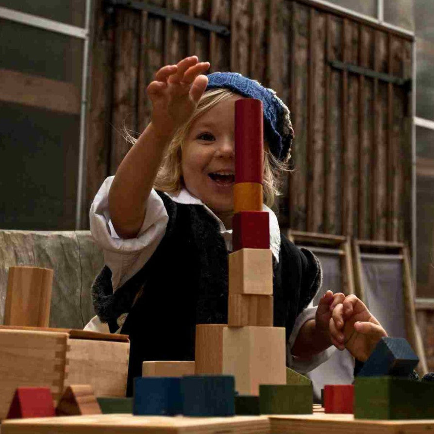 Wooden Story – Holzbausteine 54-teilig | Bunt