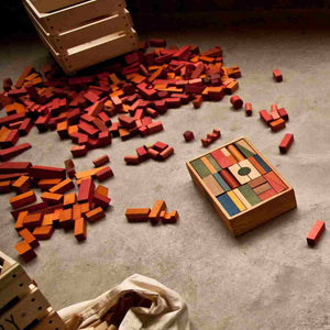 Wooden Story – Holzbausteine 54-teilig | Bunt