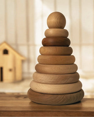 Wooden Story – Runde Pyramide | Natur