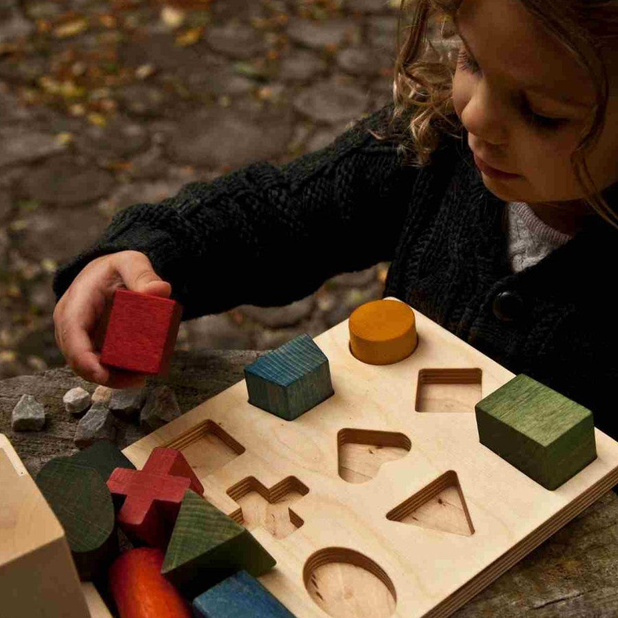 Wooden Story – Holz Sortierspiel 9-teilig | Bunt