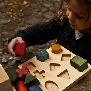 Wooden Story – Holz Sortierspiel 9-teilig | Bunt