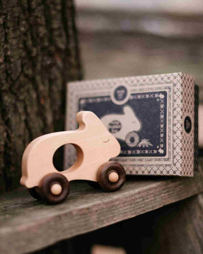 Wooden Story – Spielzeug auf Rädern Hase | Natur
