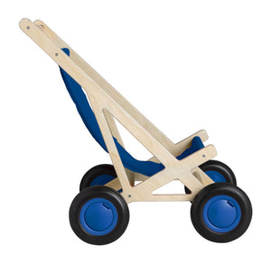 Puppenbuggy blau als Puppenwagen aus Holz
